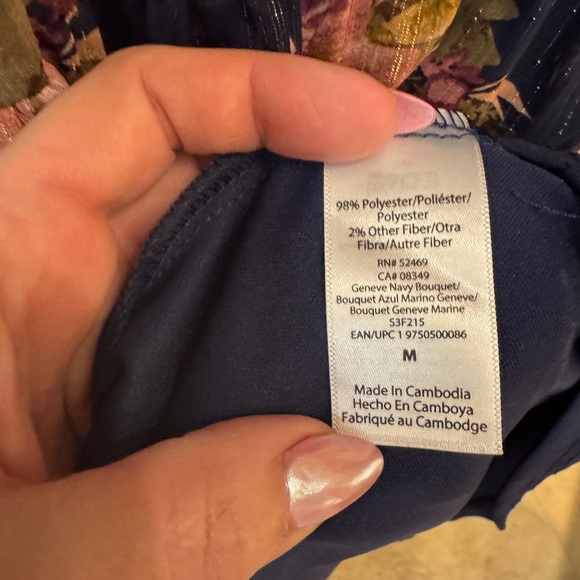 Floral Navy Maxi Dress - Picture 7 of 8